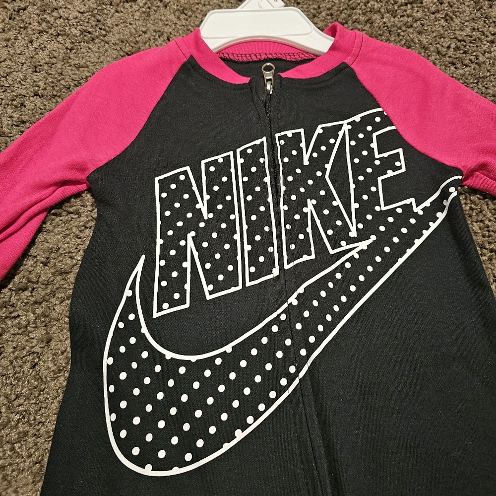 Nike baby 6month black/red onesie with zipper NWT